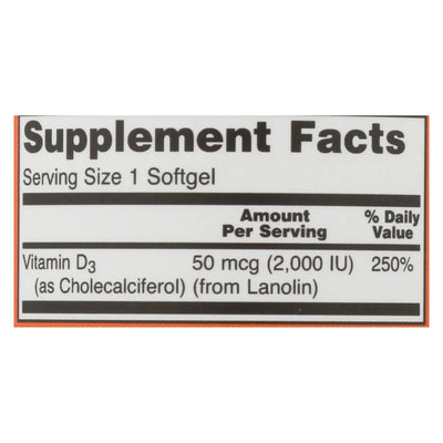An image displaying Now Foods - Vitamin D-3 2000iu - 1 Each-120 Sgel by Now Foods