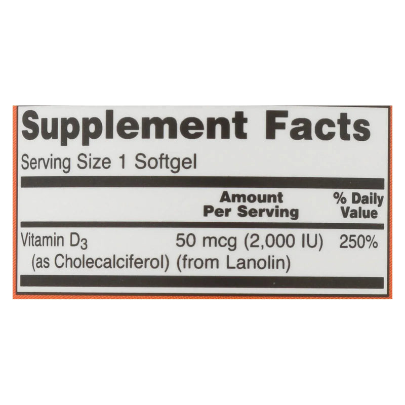 An image displaying Now Foods - Vitamin D-3 2000iu - 1 Each-120 Sgel by Now Foods