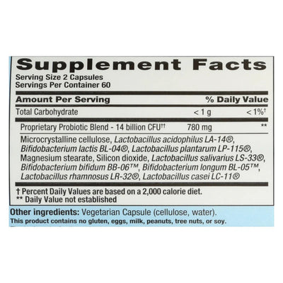 An image displaying Nutrition Now Pb 8 Pro-biotic Acidophilus For Life - 120 Vegetarian Capsules by Nutrition Now