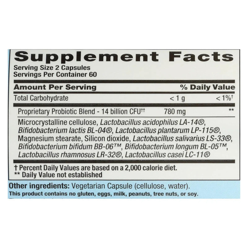 An image displaying Nutrition Now Pb 8 Pro-biotic Acidophilus For Life - 120 Vegetarian Capsules by Nutrition Now