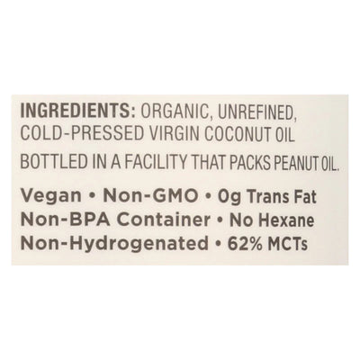 An image displaying Nutiva Virgin Coconut Oil Organic - 15 Ounce by Nutiva