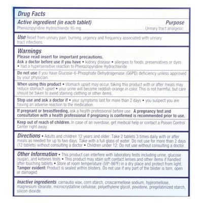 An image displaying Azo Standard Urinary Pain Relief - 30 Tablets by Azo
