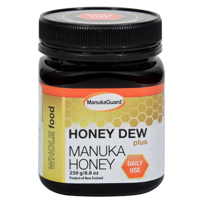 An image displaying Manukaguard Manuka Honey - Honey Dew Plus - 8.8 Ounce by Manukaguard