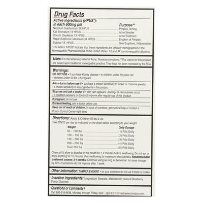 Loma Lux Laboratories Acne Pill - Chewable - Quick Dissolving - 60 Count - Orca Market