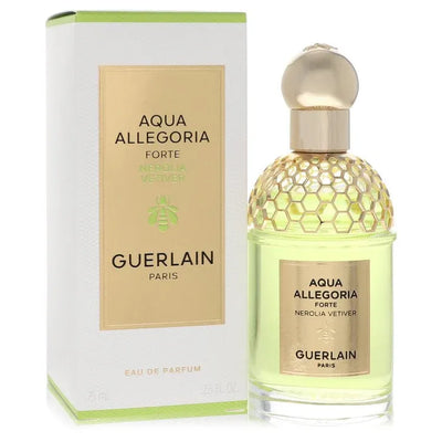 An image displaying Aqua Allegoria Forte Nerolia Vetiver by Guerlain Eau De Parfum Spray 2.5 oz for Men by Guerlain