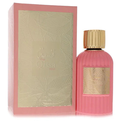 An image displaying Paris Corner Qissa Pink by Paris Corner Eau De Parfum Spray 3.4 oz for Women by Paris Corner