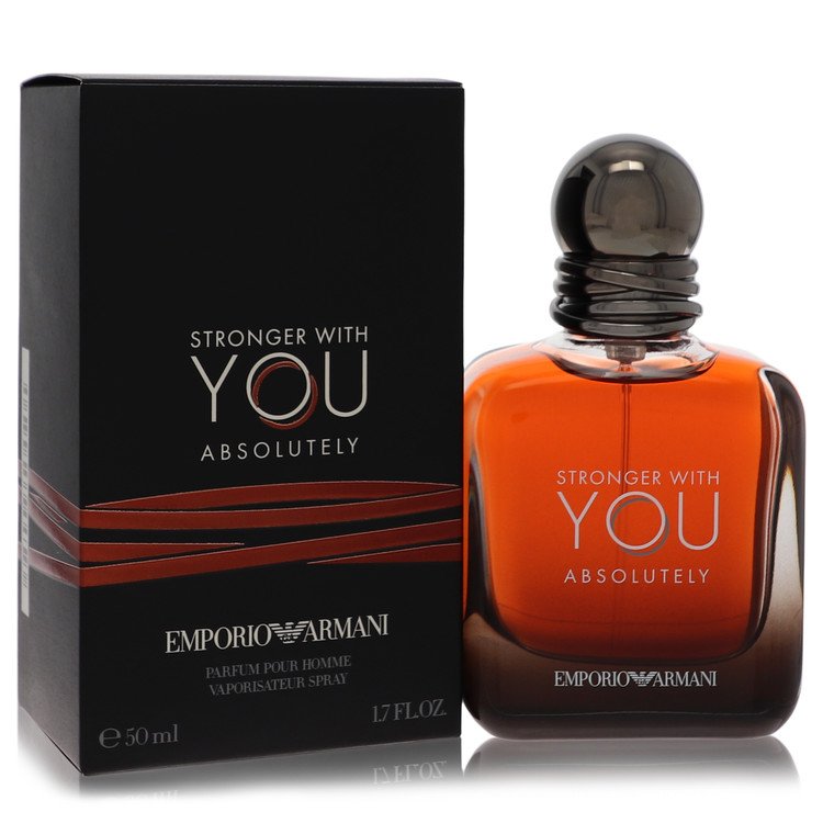 An image displaying Stronger With You Absolutely by Giorgio Armani Eau De Parfum Spray 1.7 oz for Men by Giorgio Armani