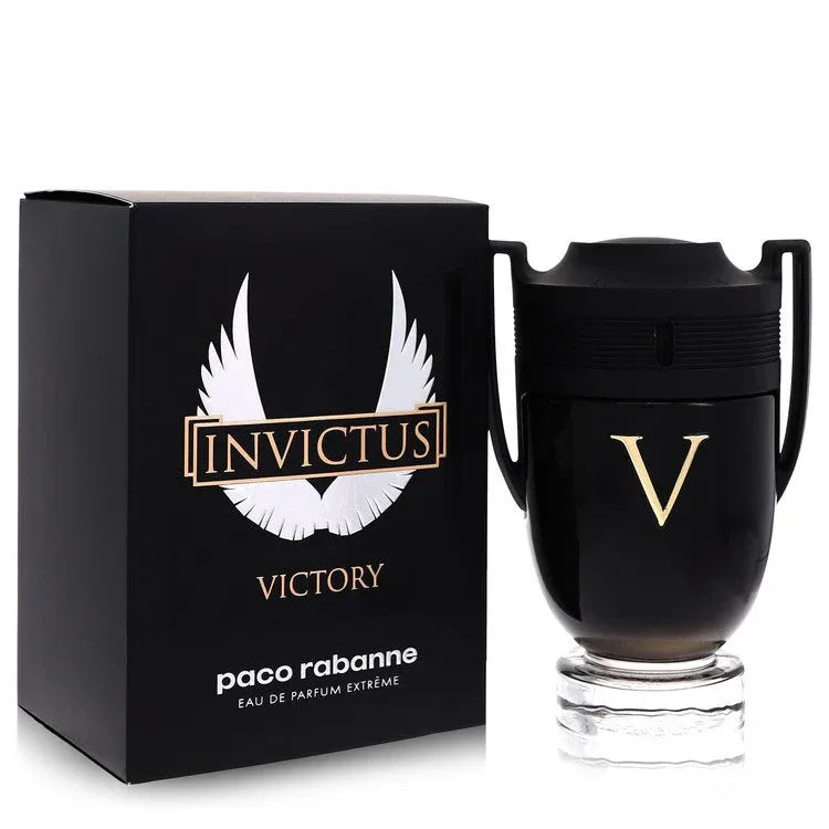 An image displaying Invictus Victory by Paco Rabanne Eau De Parfum Extreme Spray 6.7 oz for Men by Paco Rabanne