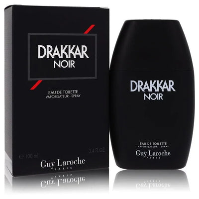 An image displaying Drakkar Noir by Guy Laroche Deodorant Spray 3.4 oz for Men by Guy Laroche