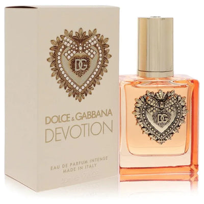 An image displaying Dolce & Gabbana Devotion Intense by Dolce & Gabbana Eau De Parfum Spray 1.7 oz for Women by Dolce & Gabbana