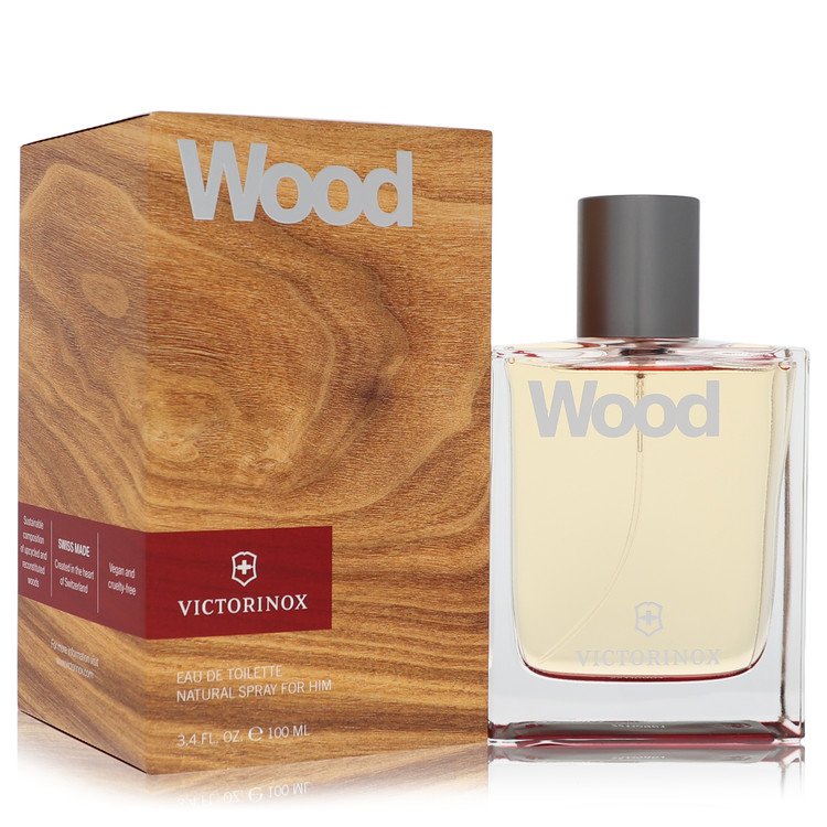 An image displaying Swiss Army Wood by Victorinox Eau De Toilette Spray 3.4 oz for Men by Victorinox