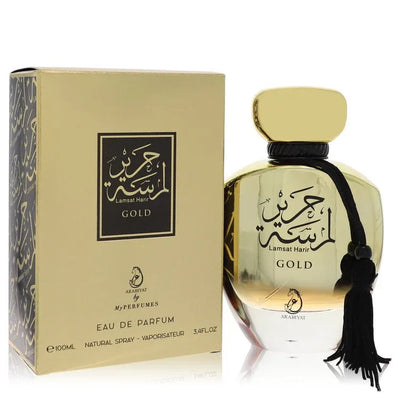 An image displaying Arabiyat Lamsat Harir Gold by My Perfumes Eau De Parfum Spray 3.4 oz for Women by My Perfumes