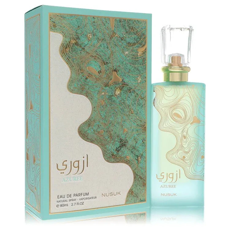 An image displaying Nusuk Azuree by Nusuk Eau De Parfum Spray 2.7 oz for Women by Nusuk