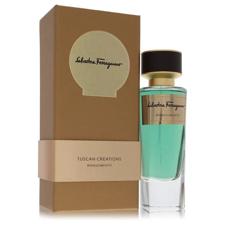 An image displaying Salvatore Ferragamo Rinascimento by Salvatore Ferragamo Eau De Parfum Spray 3.3 oz for Women by Salvatore Ferragamo