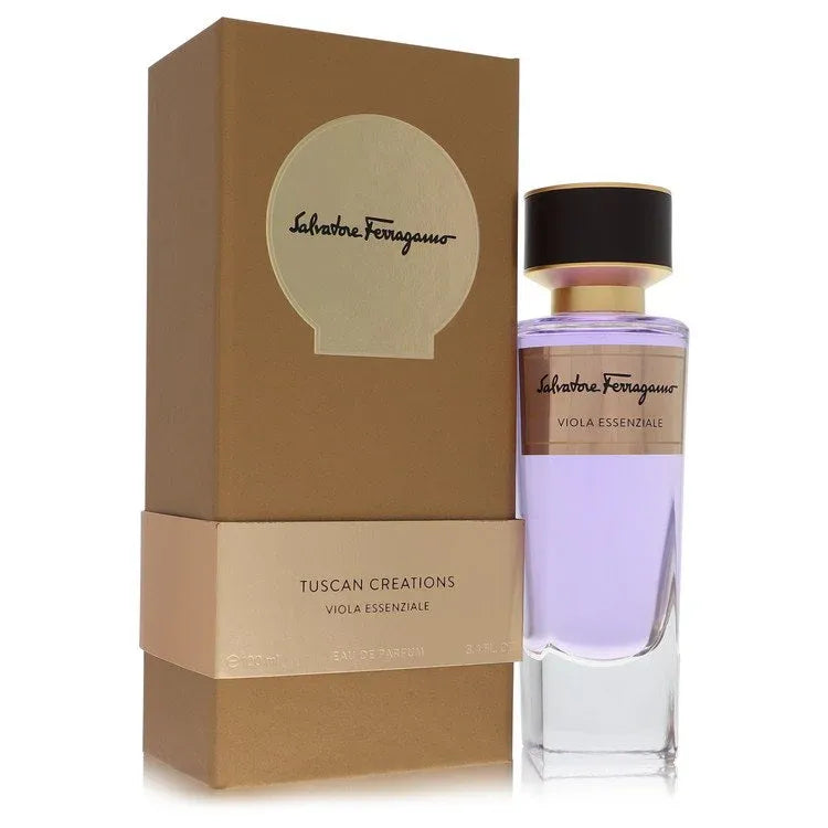 An image displaying Salvatore Ferragamo Viola Essenziale by Salvatore Ferragamo Eau De Parfum Spray 3.4 oz for Women by Salvatore Ferragamo