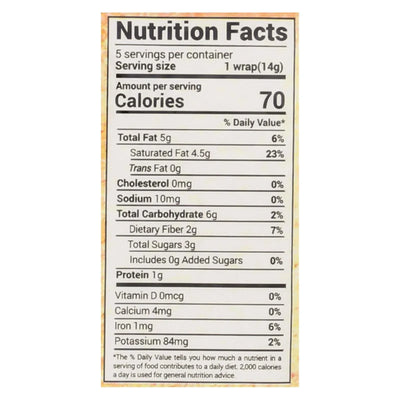 An image displaying Nuco Organic Turmeric Coconut Wraps - Case Of 12 - 2.47 Ounce by Nuco