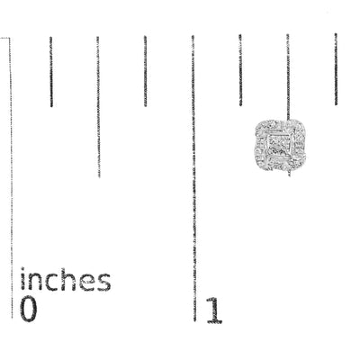 An image displaying Sterling Silver Round Cut Diamond Square Stud Earrings (0.04 cttw, H-I Color, I2-I3 Clarity) by Infinite Jewels