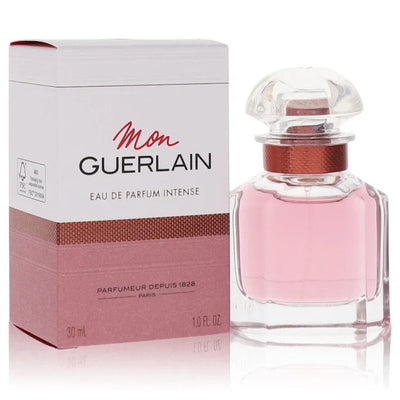 An image displaying Mon Guerlain Intense by Guerlain Eau De Parfum Intense Spray 1 oz for Women by Guerlain