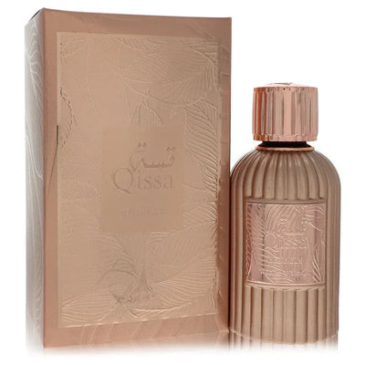 An image displaying Paris Corner Qissa Delicious by Paris Corner Eau De Parfum Spray 3.4 oz for Women by Paris Corner