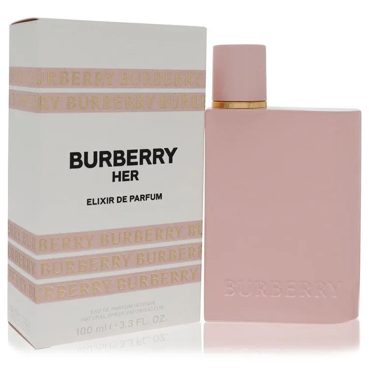 An image displaying Burberry Her Elixir by Burberry Eau De Parfum Intense Spray 3.4 oz for Women by Burberry