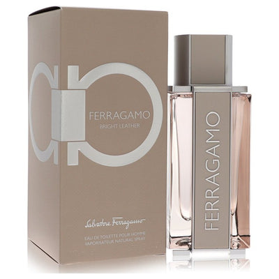 An image displaying Salvatore Ferragamo Bright Leather by Salvatore Ferragamo Eau De Toilette Spray 3.4 oz for Men by Salvatore Ferragamo