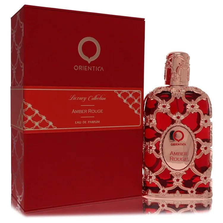 An image displaying Orientica Amber Rouge by Orientica Eau De Parfum Spray 5 oz for Men by Orientica