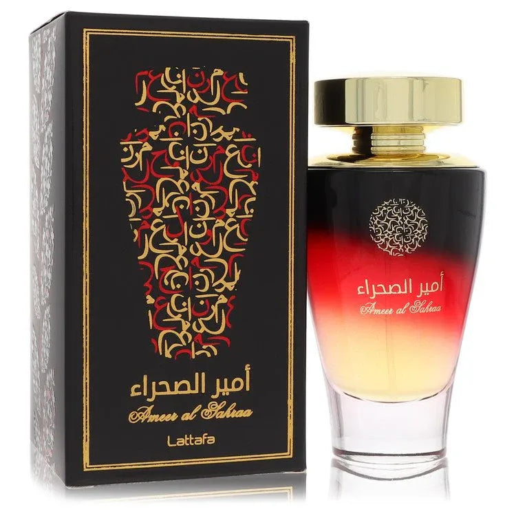 An image displaying Lattafa Ameer Al Sahraa by Lattafa Eau De Parfum Spray 3.4 oz for Men by Lattafa
