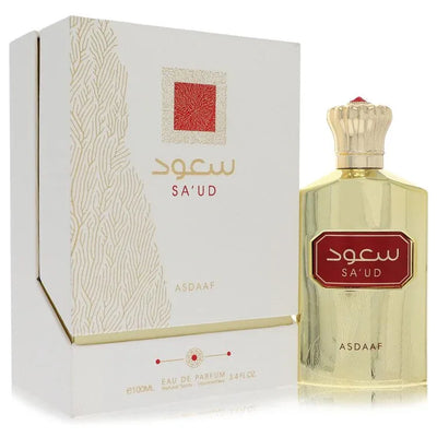 An image displaying Lattafa Asdaaf Sa'ud by Lattafa Eau De Parfum Spray 3.4 oz for Women by Lattafa