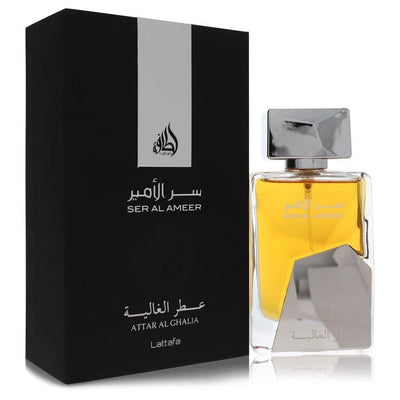 An image displaying Lattafa Ser Al Ameer by Lattafa Eau De Parfum Spray 3.4 oz for Men by Lattafa