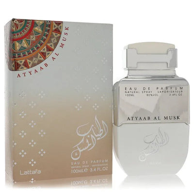 An image displaying Lattafa Atyaab Al Musk by Lattafa Eau De Parfum Spray 3.4 oz for Women by Lattafa