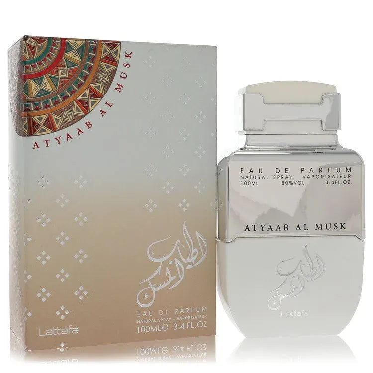 An image displaying Lattafa Atyaab Al Musk by Lattafa Eau De Parfum Spray 3.4 oz for Women by Lattafa