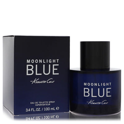 An image displaying Kenneth Cole Moonlight Blue by Kenneth Cole Eau De Toilette Spray 3.4 oz for Men by Kenneth Cole