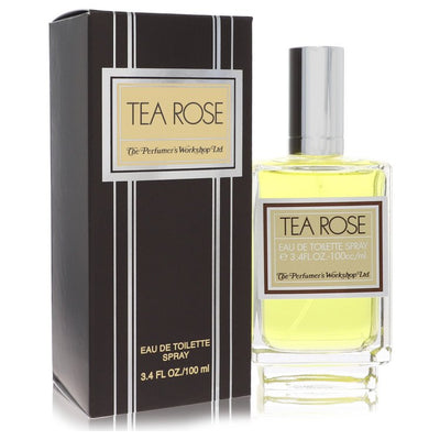 An image displaying Tea Rose by Perfumers Workshop Eau De Toilette Spray 3.4 oz for Women by Perfumers Workshop