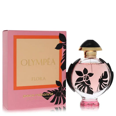 An image displaying Olympea Flora by Paco Rabanne Eau De Parfum Intense Spray 1.7 oz for Women by Paco Rabanne