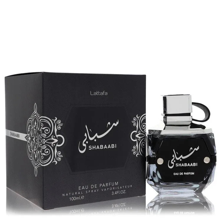 An image displaying Lattafa Shabaabi by Lattafa Eau De Parfum Spray 3.4 oz for Men by Lattafa