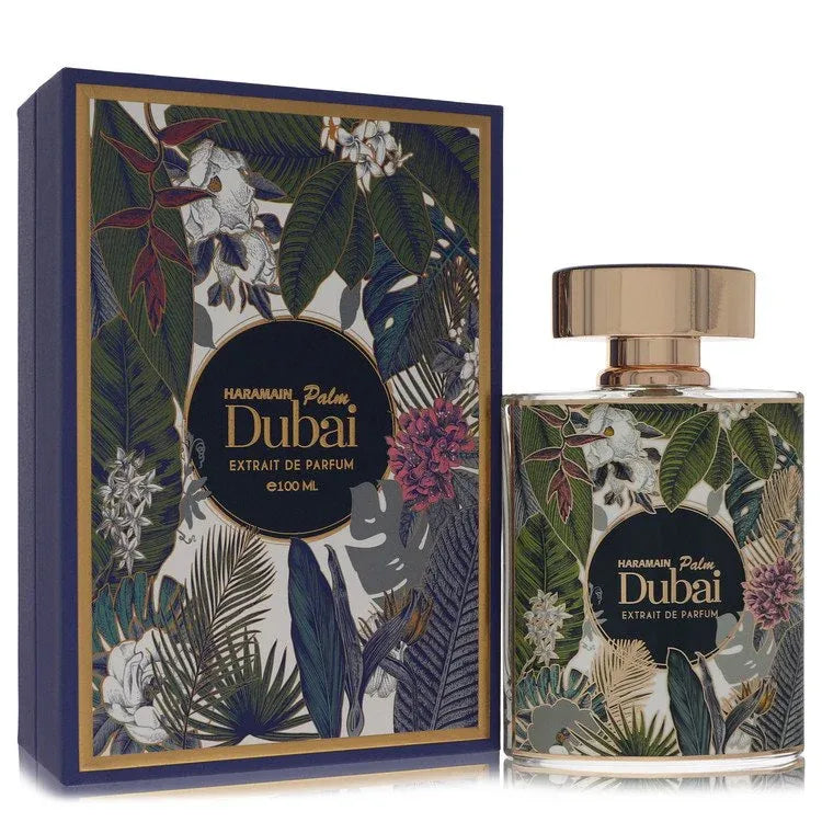 An image displaying Al Haramain Palm Dubai by Al Haramain Extrait De Parfum Spray 3.3 oz for Women by Al Haramain