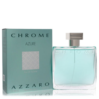 An image displaying Chrome Azure by Azzaro Eau De Toilette Spray 3.4 oz for Men by Azzaro