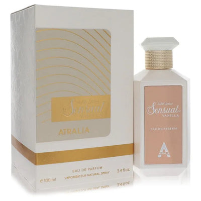 An image displaying Atralia Sensual Vanilla by Atralia Eau De Parfum Spray 3.4 oz for Women by Atralia