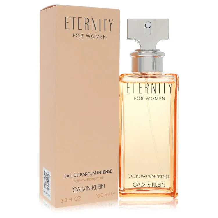 An image displaying Eternity by Calvin Klein Eau De Parfum Intense Spray 3.3 oz for Women by Calvin Klein