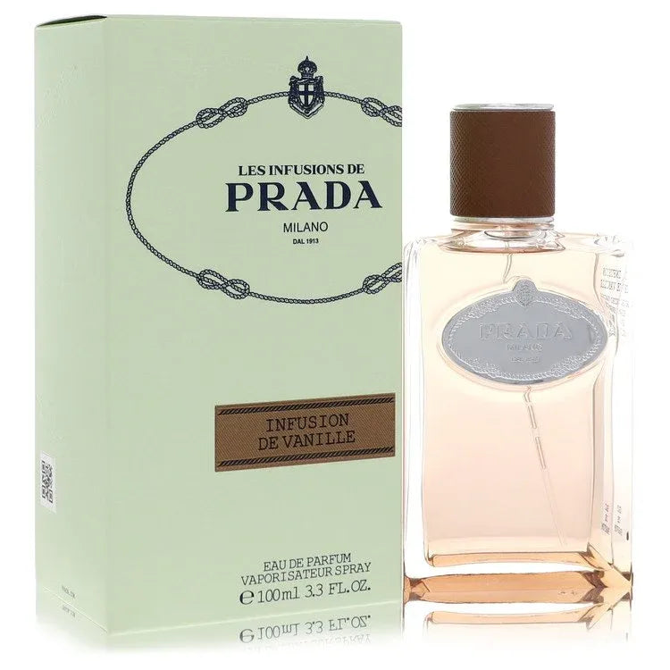 An image displaying Prada Les Infusions De Infusion De Vanille by Prada Eau De Parfum Spray 3.3 oz for Women by Prada