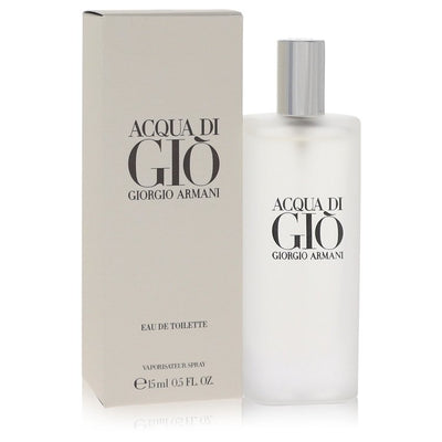 An image displaying Acqua Di Gio by Giorgio Armani Eau De Toilette Spray .5 oz for Men by Giorgio Armani