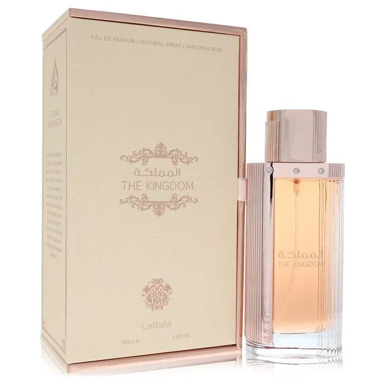An image displaying Lattafa The Kingdom by Lattafa Eau De Parfum Spray 3.4 oz for Women by Lattafa