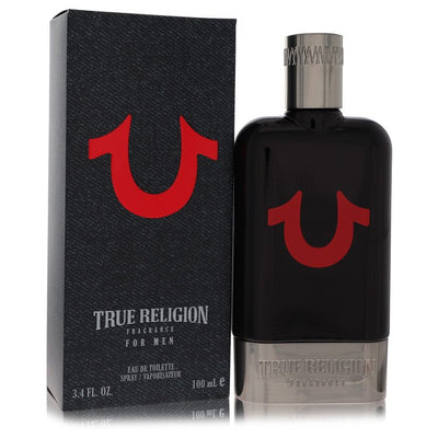 An image displaying True Religion Black by True Religion Eau De Toilette Spray 3.4 oz for Men by True Religion