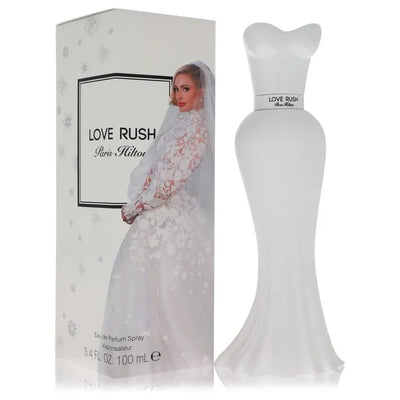 An image displaying Paris Hilton Love Rush by Paris Hilton Eau De Parfum Spray 3.4 oz for Women by Paris Hilton