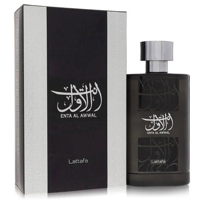 An image displaying Lattafa Enta Al Awwal by Lattafa Eau De Parfum Spray 3.4 oz for Men by Lattafa
