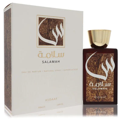 An image displaying Lattafa Asdaaf Salamah by Lattafa Eau De Parfum Spray 3.4 oz for Women by Lattafa
