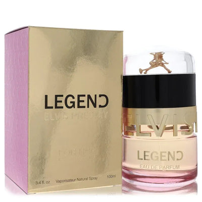 An image displaying Elvis Presley Legend by Bellevue Brands Eau De Parfum Spray 3.4 oz for Women by Bellevue Brands
