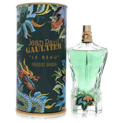 An image displaying Jean Paul Gaultier Le Beau Paradise Garden by Jean Paul Gaultier Eau De Parfum Spray 2.5 oz for Men by Jean Paul Gaultier