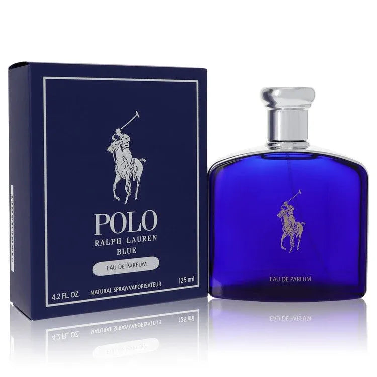 An image displaying Polo Blue by Ralph Lauren Parfum Refillable Spray 2.5 oz for Men by Ralph Lauren