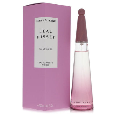 An image displaying L'eau D'issey Solar Violet by Issey Miyake Eau De Toilette Intense Spray 3.3 oz for Women by Issey Miyake